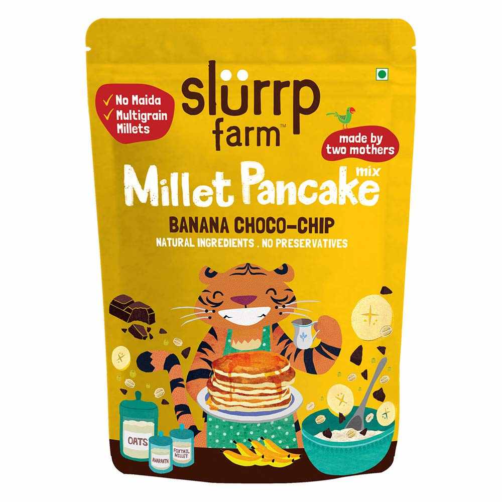Slurrp Farm Pancake Banana Choco-Chip And Super grains 150gm