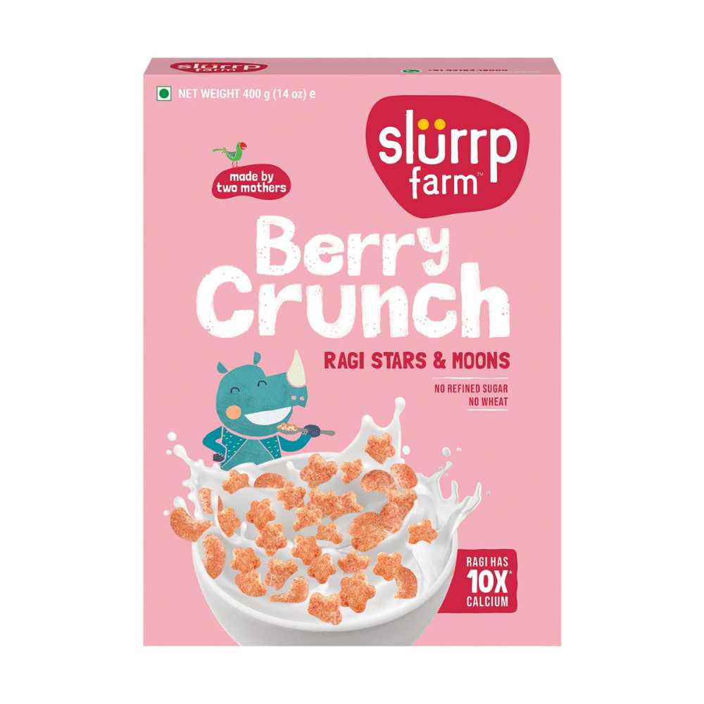 Slurrp Farm - Breakfast Cereal - Berry Crunch Strawberry 400gm