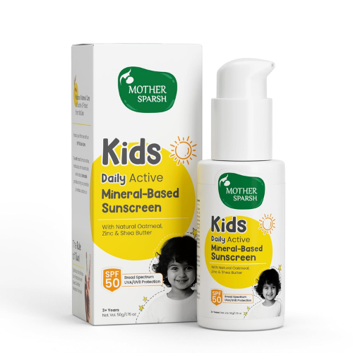 Mother Sparsh Daily Active Mineral Kids Sunscreen SPF50 50gm