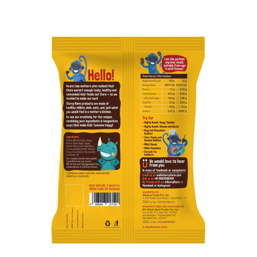 Slurrp Farm - Healthy Snacks for Kids Mighty Puff - Choco Ragi Flavor 20gm