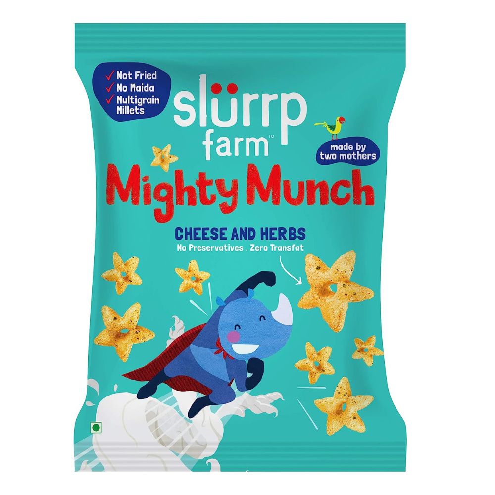 Slurrp Farm - Healthy Snacks Mighty Puff - Cheese and Herbs Flavor (20gm)