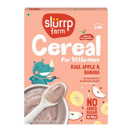 Slurrp Farm Baby Cereal Apple Banana & Ragi With Milk 200gm