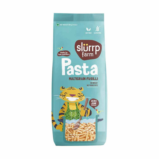 Slurrp Farm Pasta Mini Fusilli Gluten Free & Multigrain 400gm