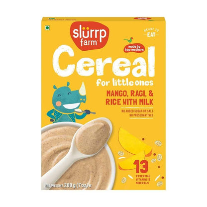 Slurrp Farm Baby Cereal Mango Ragi Rice With Milk 200gm