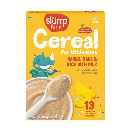 Slurrp Farm Baby Cereal Mango Ragi Rice With Milk 200gm