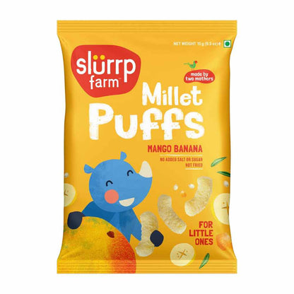 Slurrp Farm Teething Puffs - Mango Banana 15gm