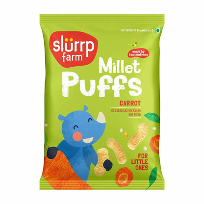 Slurrp Farm Teething Puffs - Carrot 15gm