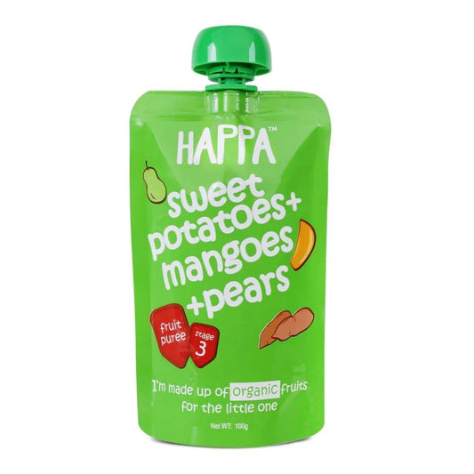 Happa Organic Puree Sweet Potato , Mango , Pear 100gm