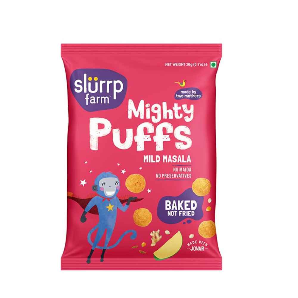 Slurrp Farm Mighty Jowar Puffs Mild Masala 20gm