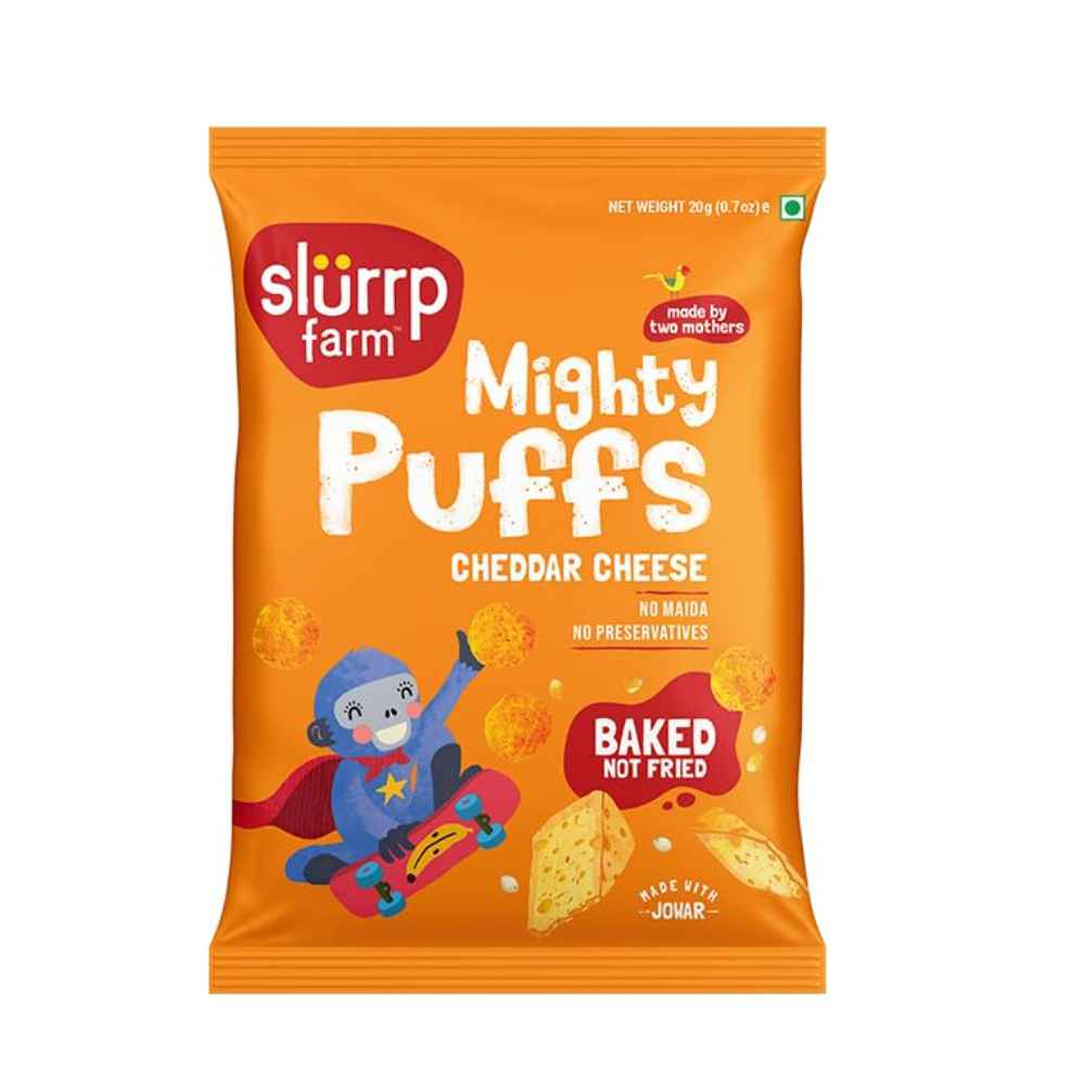Slurrp Farm Mighty Jowar Puffs Cheddar Cheese