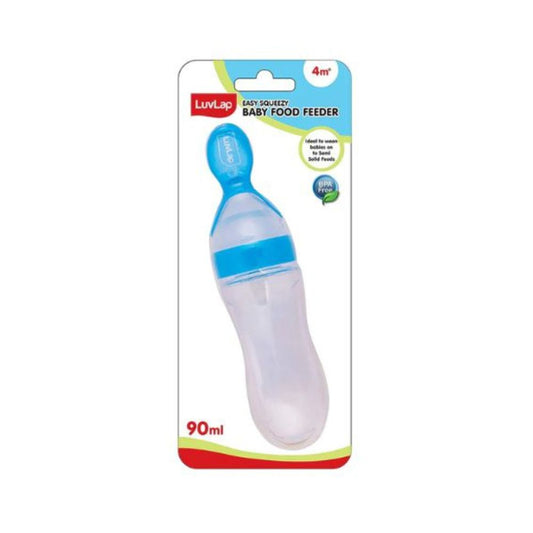 Luv Lap - Silicone Food Feeder Spoon - Blue 90ml