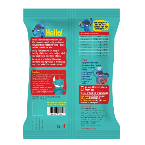Slurrp Farm - Healthy Snacks Mighty Puff - Cheese and Herbs Flavor (20gm)