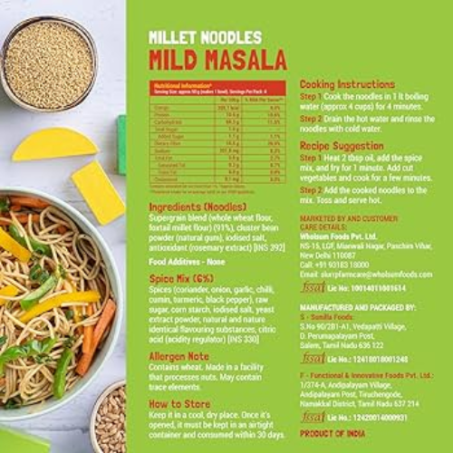 Slurrp Farm Millet Noodles Mild Masala 192g
