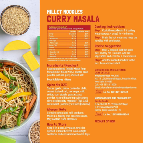 Slurrp Farm Millet Noodles Curry Masala 192g