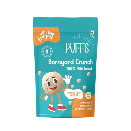 Little Fingers Millet Puffs Barnyard Crunch 75gms