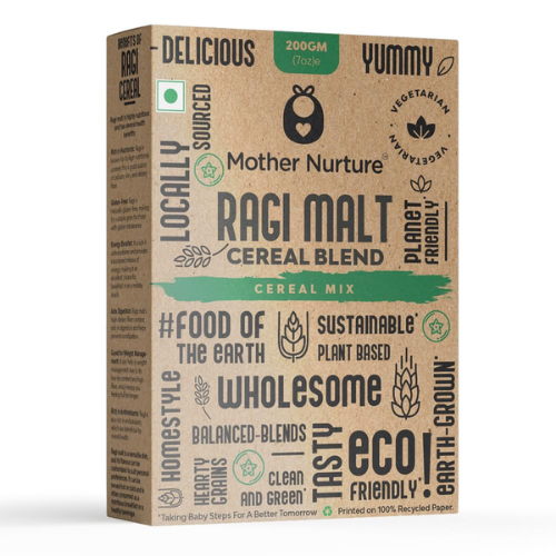 Mother Nurture Ragi Malt Cereal  - Cereal Mix  200gm