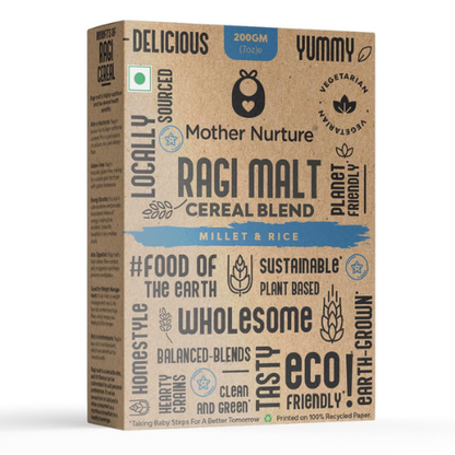 Mother Nurture Ragi Malt Cereal  - Millet & Rice  200gm