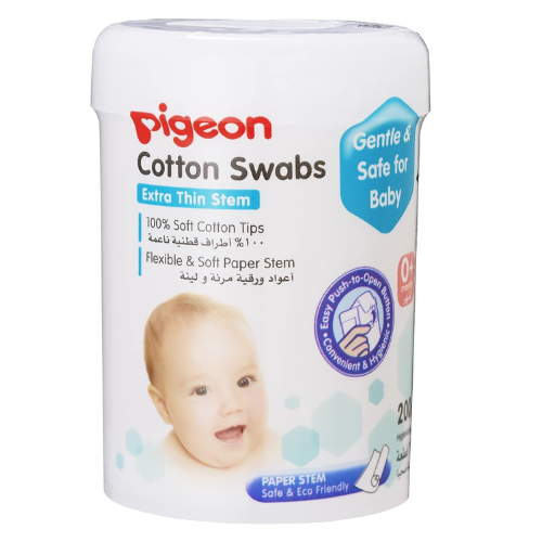 Pigeon Cotton Swabs Extra Thin Stem 200pcs